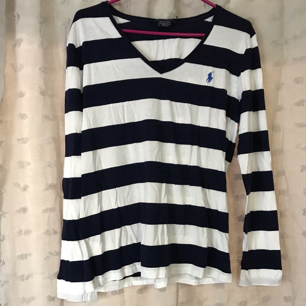 Ralph Lauren striped V neck